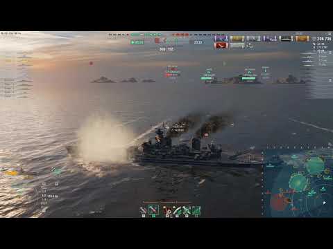 Georgia T9 US BB | 6 Kills, 263k Damage, 3.1k Base XP | World of Warships
