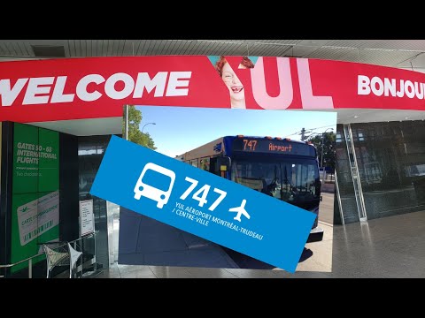 Montreal Airport YUL (bus 747 ride) to Montréal Downtown. Old/Vieux Montreal Metro Lionel Groulx🟠🟢