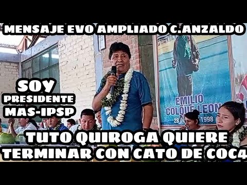 EVO MORALES R3TA TUTO QUIROGA NO VA PODER CON TRÓPICO DE COCHABAMBA..