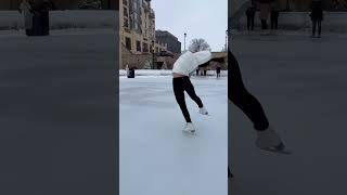 Ice skating at The Edgewater is a whole vibe. #iceskating #travel #outdooricerink #edgewater