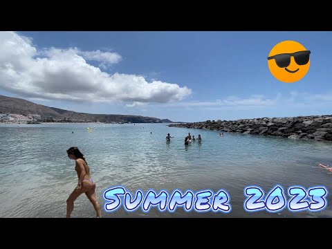 SUMMER BEACH TIME 2023!!!! Exploring Los Cristianos, TENERIFE SOUTH, SPAIN. ⛱️🦀☀️
