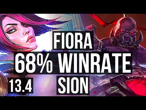 FIORA vs SION (TOP) | 17/1/3, Quadra, 68% winrate, Legendary, 6 solo kills | EUW Master | 13.4
