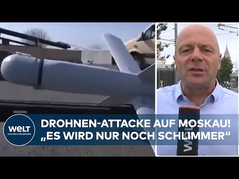 PUTINS KRIEG: Neue Drohnen-Attacke auf Moskau! Luftabwehr von Russland aktiv