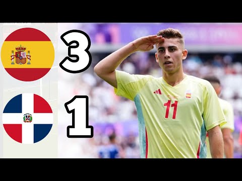 🔴 Spain vs Dominican Republic 🇩🇴 ( 3 1 )  | Extеndеd Highlights | Olympics Games