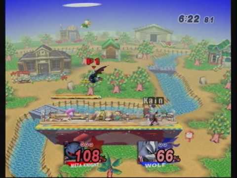 SSBB   MASKnB Singles   Mew2King Meta Knight vs Kain Wolf 2