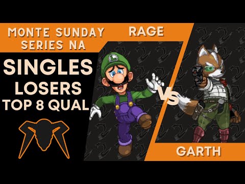 Rage (Luigi) vs Garth (Fox) - SSF2 Losers Top 8 Qualifier - Monte Sunday Series NA
