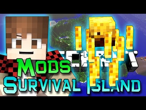 Minecraft: Survival Island Mods Ep. 5 - Nether Exploration! Blaze Rods!