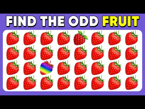 🍒🍋🍑 Find the ODD One Out - Fruit Edition | Easy, Medium, Hard - 60 Ultimate Levels | Quiz Dino