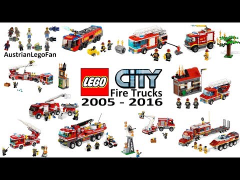 Lego City Fire Trucks Compilation of all Sets 2005 - 2016 - Lego Speed Build Review