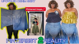 Reconstructed Jeans into Ruffle Skirt|Beginner Friendly  #diy #upcycle 