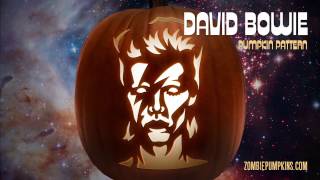 David Bowie Pumpkin Pattern by ZombiePumpkins.com