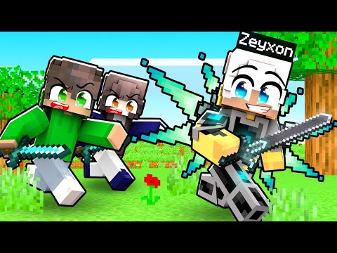 Zeyxon contro 2 CACCIATORI però HO L'ARMATURA DELL'INFINITO in Minecraft!