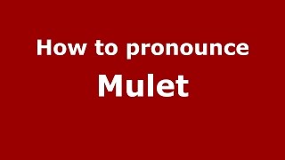 How to pronounce Mulet