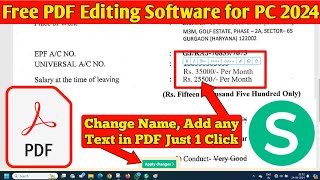 Free PDF Editing Software for PC 2024