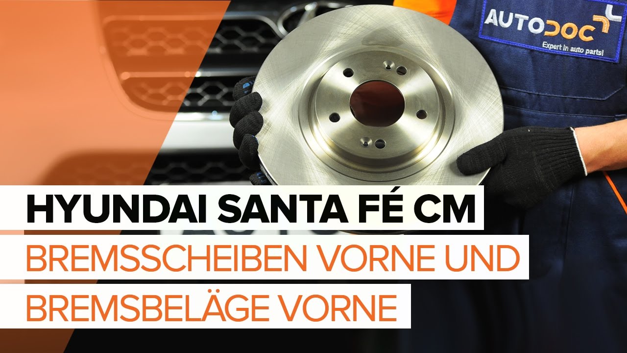 Bremsbeläge vorne selber wechseln: Hyundai Santa Fe CM - Austauschanleitung