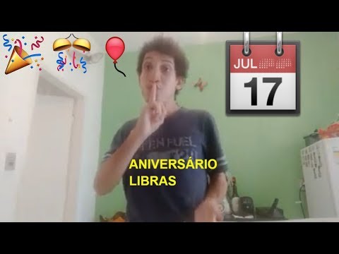 Sinal de ANIVERSÁRIO em LIBRAS