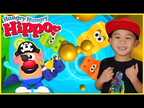 Hungry Hungry Hippos With Mr. Potato Head | Pretend Play | Kaven App Reviews
