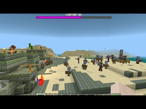 Defend the Witch Castle against the Pillagers attack in Minecraft
