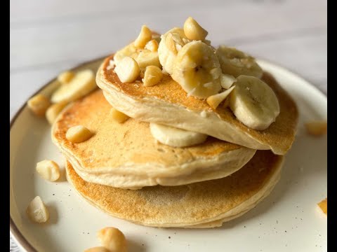High Protein Kodiak Pancakes Recipe   Banana Macadamia Nut