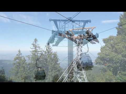 Seilbahn Luftseilbahn Kabeltransport  Verkehrsmittel für den Personen oder Gütertransport