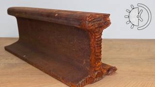 This Rusty Railroad Rail Became a Functional Anvil