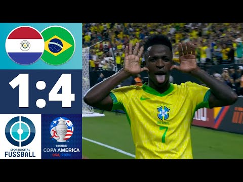 Vini Doppelpack, vergebener Elfer & glatt Rot! Brasilien gewinnt wildes Spiel | Paraguay - Brasilien