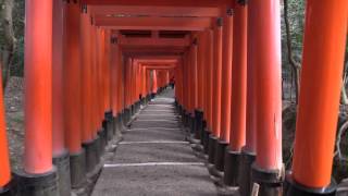 preview picture of video '【京都】伏見稲荷大社（稲荷駅〜千本鳥居〜四ツ辻） Kyoto Fushimi Inari Taisha'