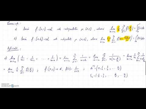 Limite de șiruri cu sume Riemann