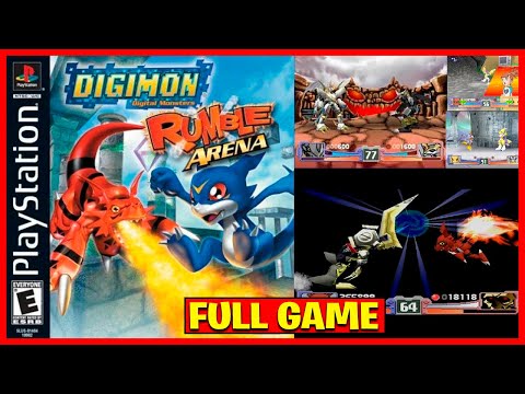 Digimon Rumble Arena — PS1 Gameplay [100%] [All Digimon]