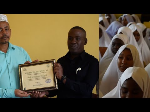 ZAECA YATOA CHETI CHA SHUKURANI SKULI YA SEKONDARI KONDE KWA ELIMU YA RU...