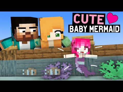 MechanicZ - ADOPTED Baby Mermaid: Herobrine & ALEX: SAD MINECRAFT ANIMATION