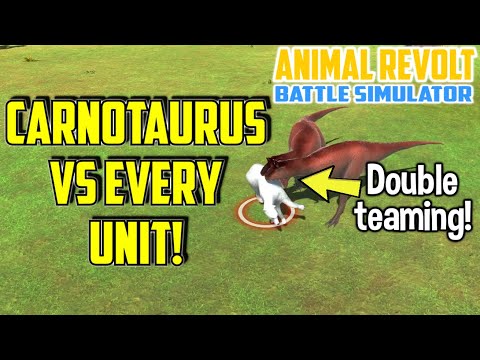 NEW! Carnotaurus vs Every Unit - Animal Revolt Battle Simulator