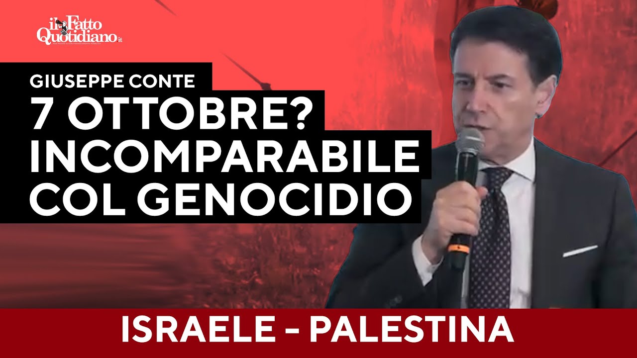 Gaza, Conte: "Attacco terroristico del 7 ottobre? Incomparabile col genocidio avvenuto dopo"