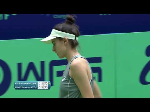 Kristina Penickova [1] (USA) vs Mia Pohankova [3] (SVK) // 6-3 7-6 // ITF Junior Finals / Semi-final