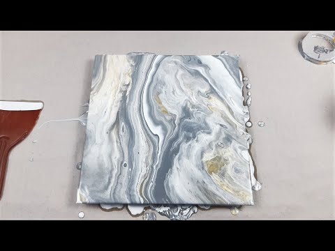 Acrylic Pouring Marble Effect using Easy Technique