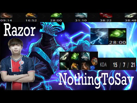 NothingToSay Razor Mid Gameplay Patch 7.31b - Dota 2 Full Game Player Perspective