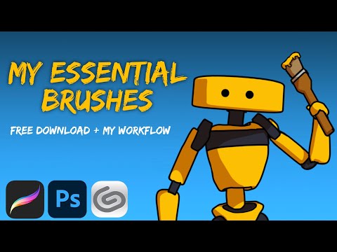 🖌️MY FREE BRUSHES and HOW TO USE THEM (Photoshop/Procreate/CSP)