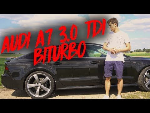 Audi A7 3.0 TDI Biturbo Test (German) 0-100 km/h Sound