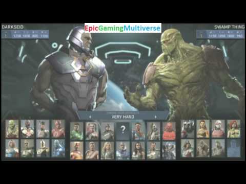 Darkseid VS Swamp Thing On The Very Hard Difficulty In A Injustice 2 Match / Battle / Fight