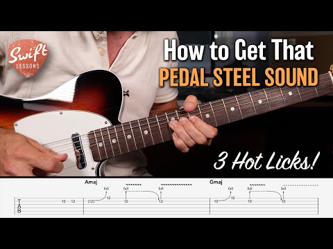 Easy Pedal Steel Style Guitar Licks - Country Bending Lesson!