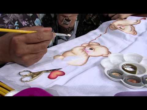 Mulher.com 10/09/2014 - Pintura em Fralda Beb por Filó Frigo
