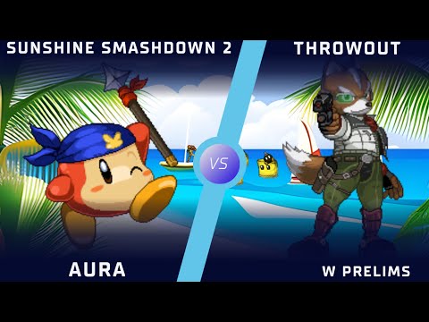 Aura (Bandana Dee) vs. ThrowOut (Fox) - SSF2 Winner's - Sunshine Smashdown 2