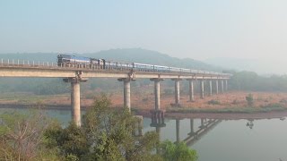 Incredible Konkan Railway - Trains Cruising Through Bridges, Tunnels, Viaduct, Scenery etc.