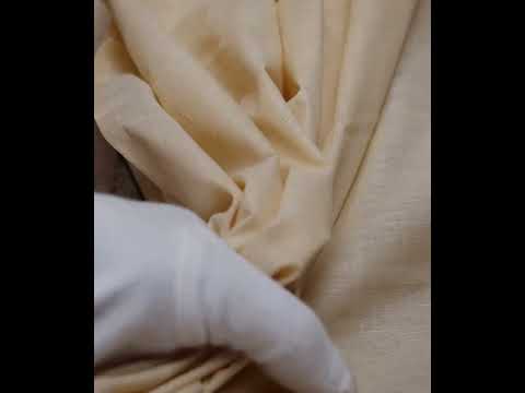 Chambray Beige Khadi Cotton 75 GSM Handwoven Fabric — video