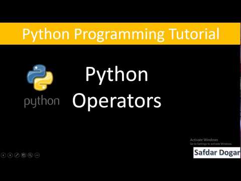 Operators in Python | Python Tutorial for Beginners