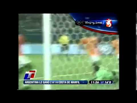 Beijing 2008 Gol Lautaro Acosta. Argentina 2 - Costa de Marfil 1