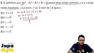 Prova Resolvida EsPCEx(2025 - 2026) - Matemática - Questão 5