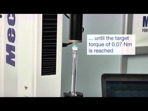 Torque Testing of Syringe Luer Locks - Mecmesin Torque Measurement