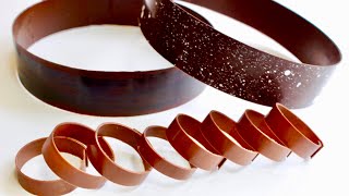 דקורציה ב-chocolat avec tempérage au mycryo et cerclage pour entremets
