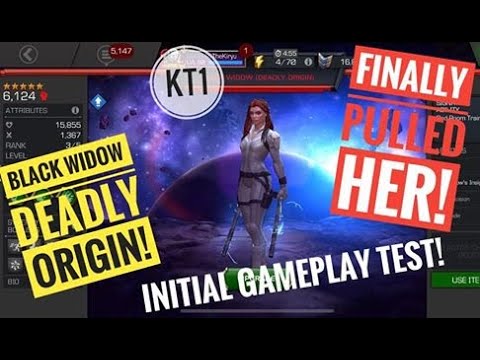 Black Widow (Deadly Origin) Initial Gameplay Test! 5 Star Rank 3 In Act 5.4.4!